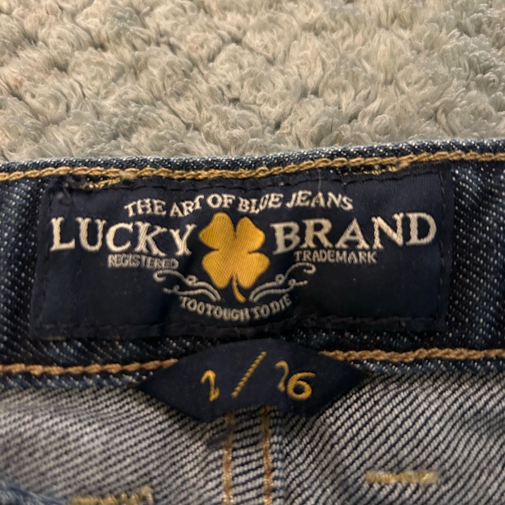 Lucky Brand Lola Boot Blue Jeans Size 2 / 26 Waist - EUC - Picture 2 of 7